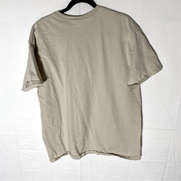 Vintage Gildan Beige Cotton Embroidered Fort Myers Florida T Shirt XL - Picture 2 of 14